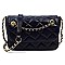 Fashion Quilted Patent Flap Over Crossbody