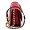 Fashion Quilted Patent Flap Over Crossbody