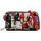 Magazine Cover Collage Crossbody Wallet Cell Phone Purse