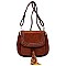 Trendy Tassel Saddle Crossbody Bag