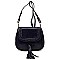 Trendy Tassel Saddle Crossbody Bag