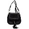 Trendy Tassel Saddle Crossbody Bag