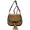 Trendy Tassel Saddle Crossbody Bag