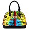 2-in-1 Stylish Multi Graffiti Dome Satchel