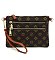 CM Monogram Multi Zip Clutch Crossbody Bag Wristlet