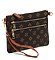 CM Monogram Multi Zip Clutch Crossbody Bag Wristlet