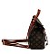 CM Monogram Convertible Drawstring Backpack Satchel