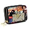 Magazine Cover Collage Card Holder Double Zip Wallet