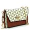 Monogram Zip Around Crossbody Clutch Wallet