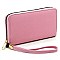 Saffiano Zipper Around Wallet Wristlet