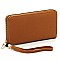 Saffiano Zipper Around Wallet Wristlet