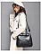 PATENT CROCODILE CLASSIC PADLOCK SATCHEL