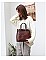 PATENT CROCODILE CLASSIC PADLOCK SATCHEL