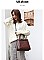 PATENT CROCODILE CLASSIC PADLOCK SATCHEL