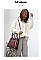PATENT CROCODILE CLASSIC PADLOCK SATCHEL
