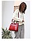 PATENT CROCODILE CLASSIC PADLOCK SATCHEL
