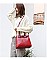PATENT CROCODILE CLASSIC PADLOCK SATCHEL