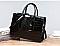 Croc Alligator Patent Brief Satchel Bag