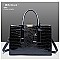 Croc Alligator Patent Brief Satchel Bag