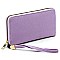 Saffiano Zipper Around Wallet Wristlet