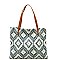 Aztec Tribal Canvas Shopper