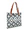 Aztec Tribal Canvas Shopper