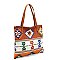 Aztec Tribal Canvas Shopper