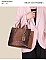 3 IN 1 Crocodile Tote & Clutch Set With Wallet