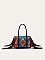 Fringed African Ethnic Print Boston Satchel Bags