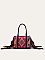 Fringed African Ethnic Print Boston Satchel Bags