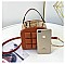 3D Geometric Design Metal Frame Satchel