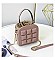 3D Geometric Design Metal Frame Satchel