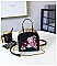 3D Flower & Pearl Design Metal Frame Satchel