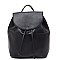 Fashion Flap Drawstring Backpack