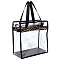 Fashion See Thru Transparent Tote Satchel