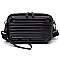 Fashion ABS Plastic Stripe Mini Crossbody Bag