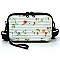 Fashion ABS Plastic Stripe Mini Crossbody Bag