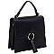 Fashion Ring Tassel Flap Crossbody Satchel