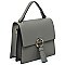 Fashion Ring Tassel Flap Crossbody Satchel