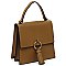 Fashion Ring Tassel Flap Crossbody Satchel