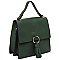 Fashion Ring Tassel Flap Crossbody Satchel