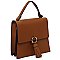 Fashion Ring Tassel Flap Crossbody Satchel