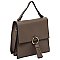 Fashion Ring Tassel Flap Crossbody Satchel