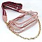 Trendy  Visible Clear 2-in-1 Crossbody Bag with Guitar Strap