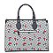 Monogram Cherry Print 3-in-1 Boxy Satchel Set