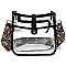 Trendy  Visible Clear Hobo Crossbody Bag with Guitar Strap