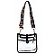 Trendy  Visible Clear Hobo Crossbody Bag with Guitar Strap