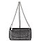 Allover Rhinestone Clutch Crossbody Bag