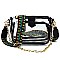 Trendy  Visible Clear 2-in-1 Crossbody Bag with Guitar Strap