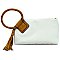 Fashion Cuff Handle Tassel Wristlet Clutch